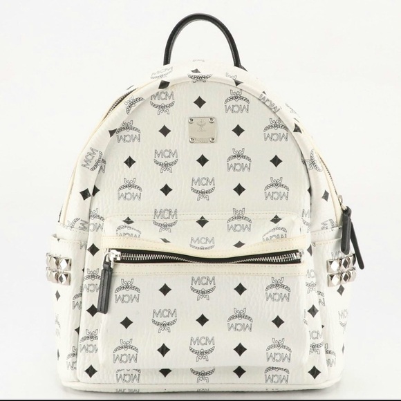 MCM Handbags - MCM Monogram White and Black Backpack